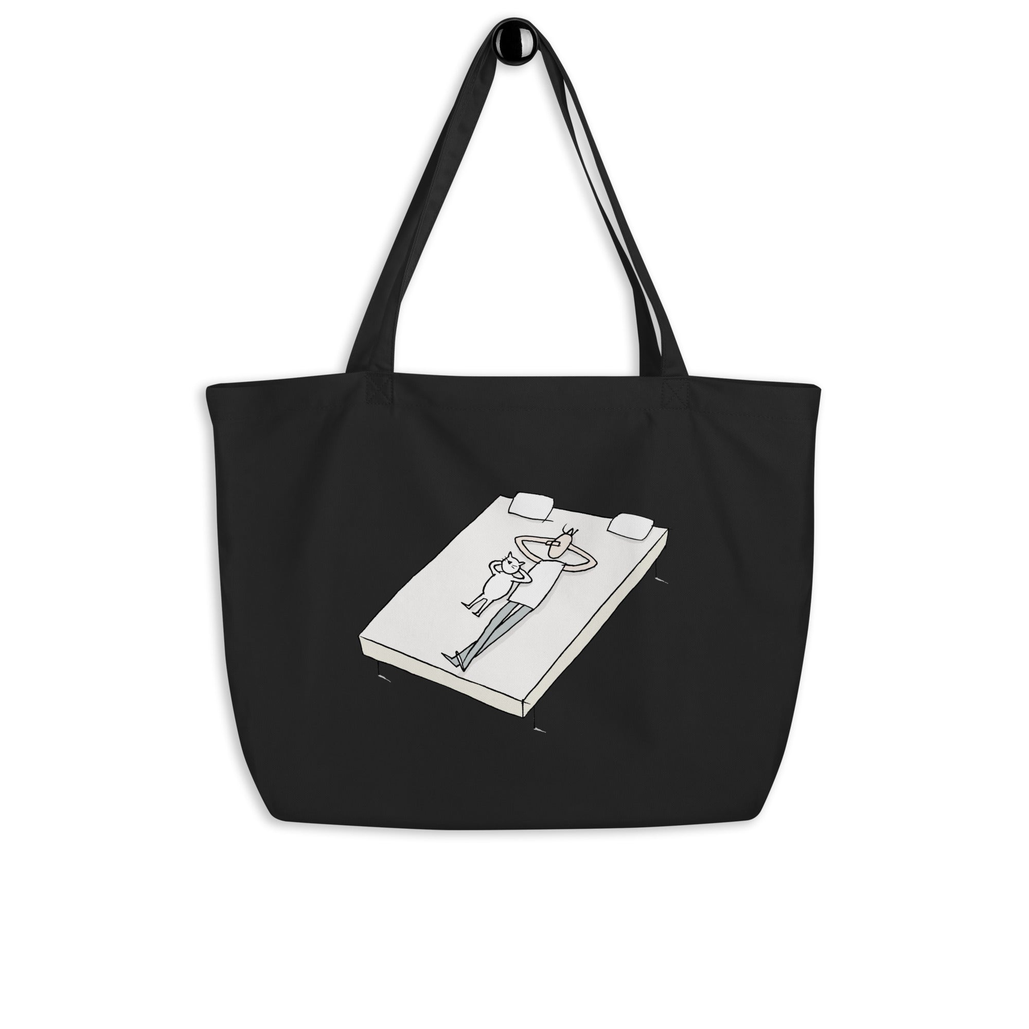 Cat Man - large organic tote bag