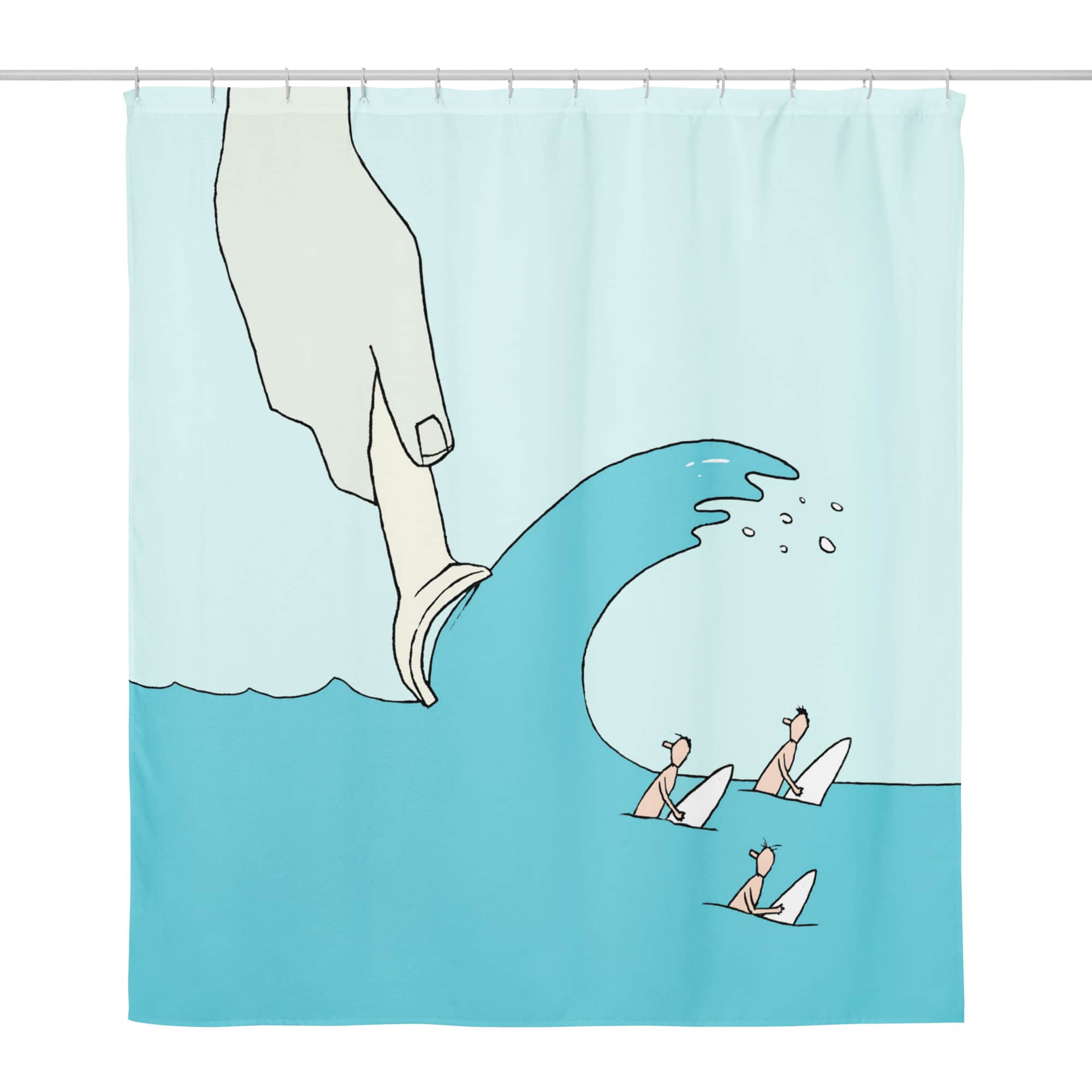 Ice Cream Surf Shower curtain