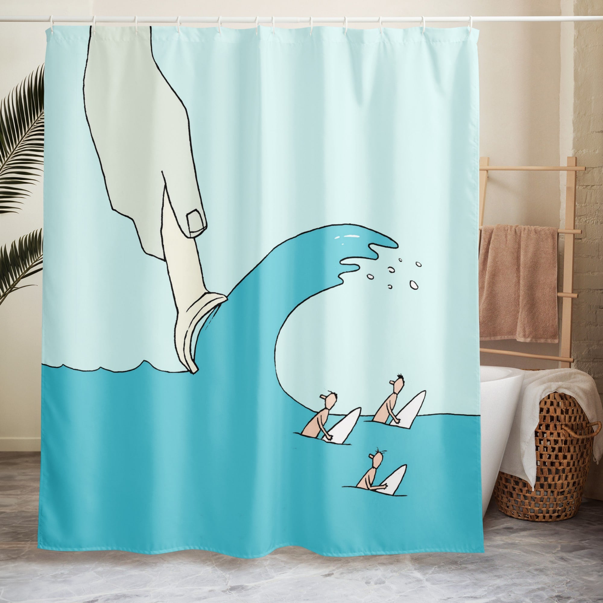 Ice Cream Surf Shower curtain