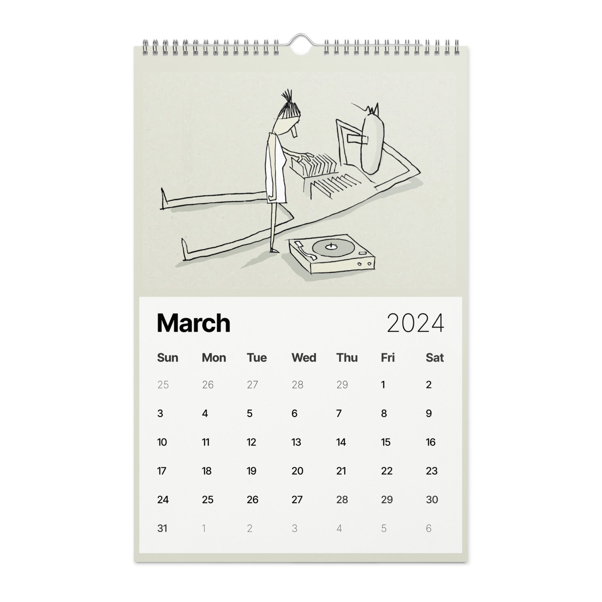 Illustrated Wall Calendar