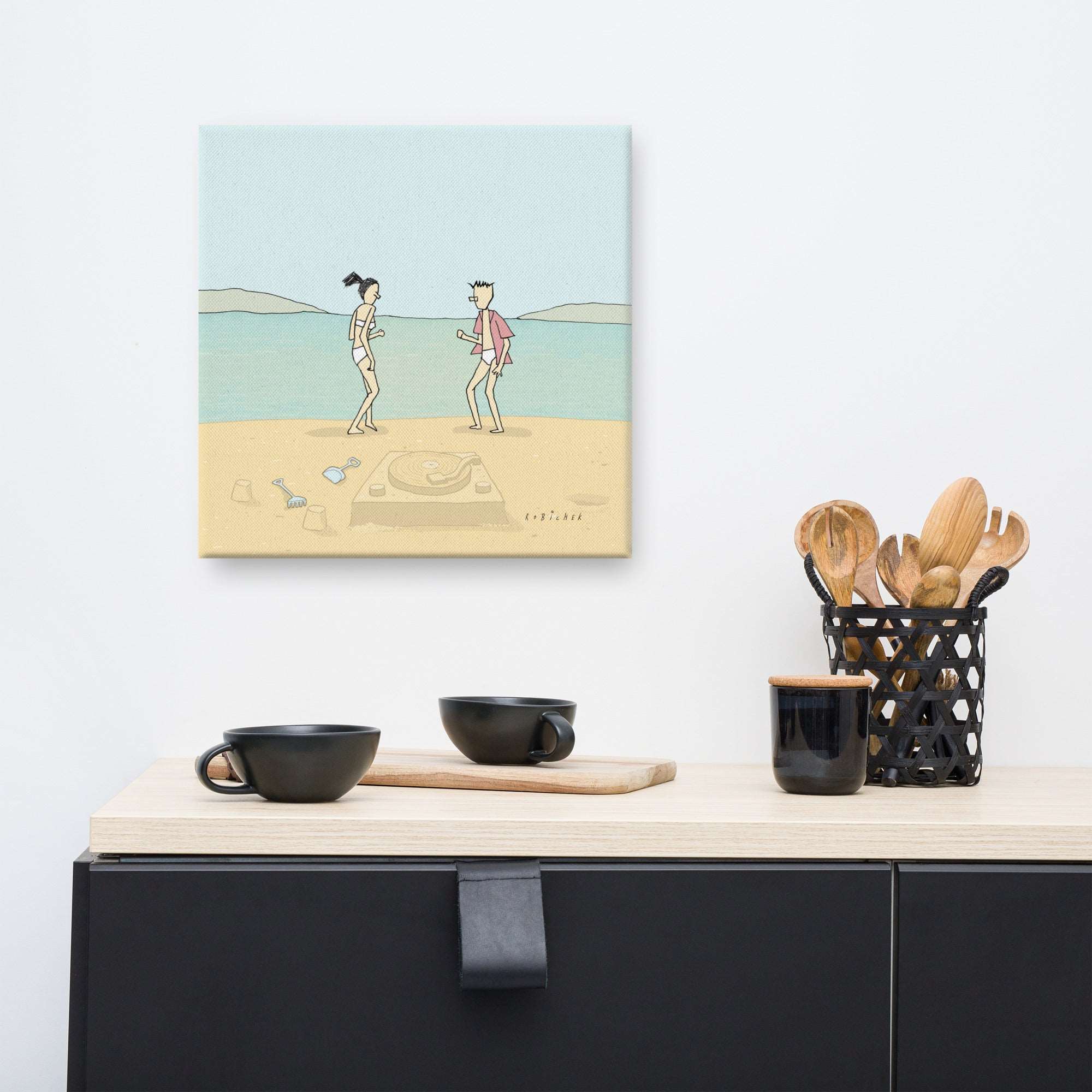 Dancing on the beach Canvas