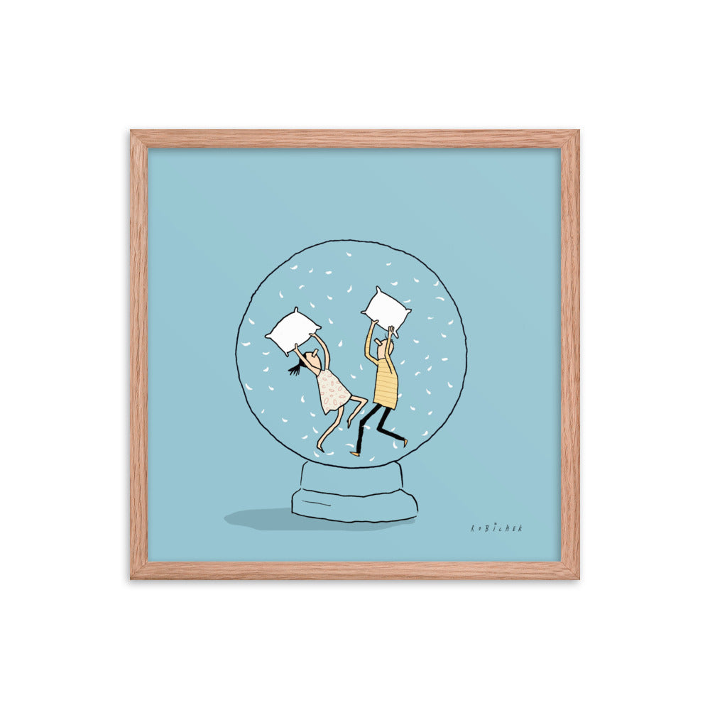 Snow globe Framed poster
