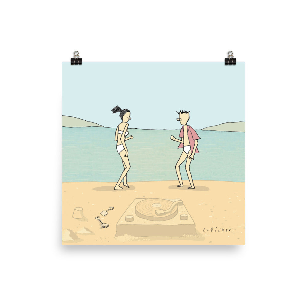 Dancing on the Beach Print