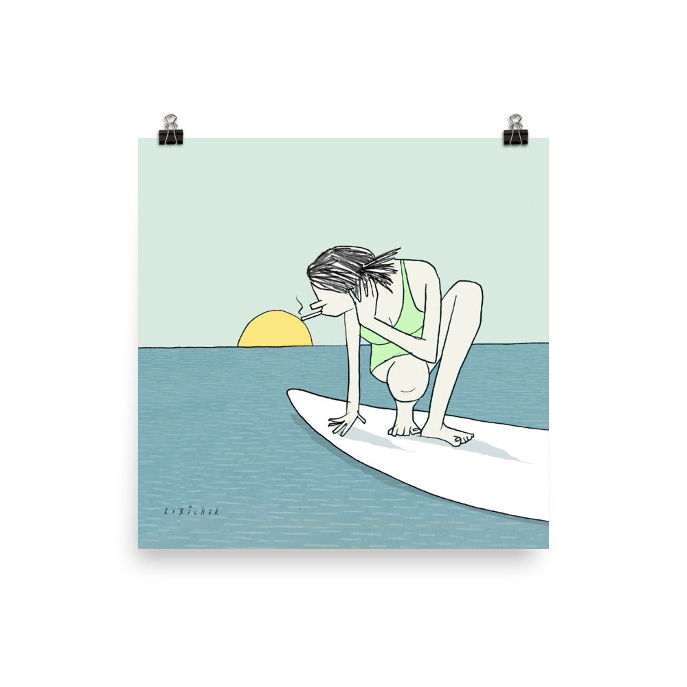 Sun surfer Print