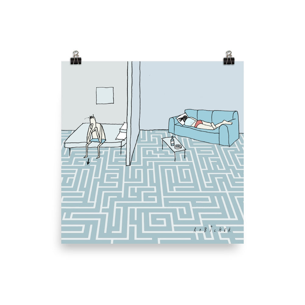 Maze carpet print