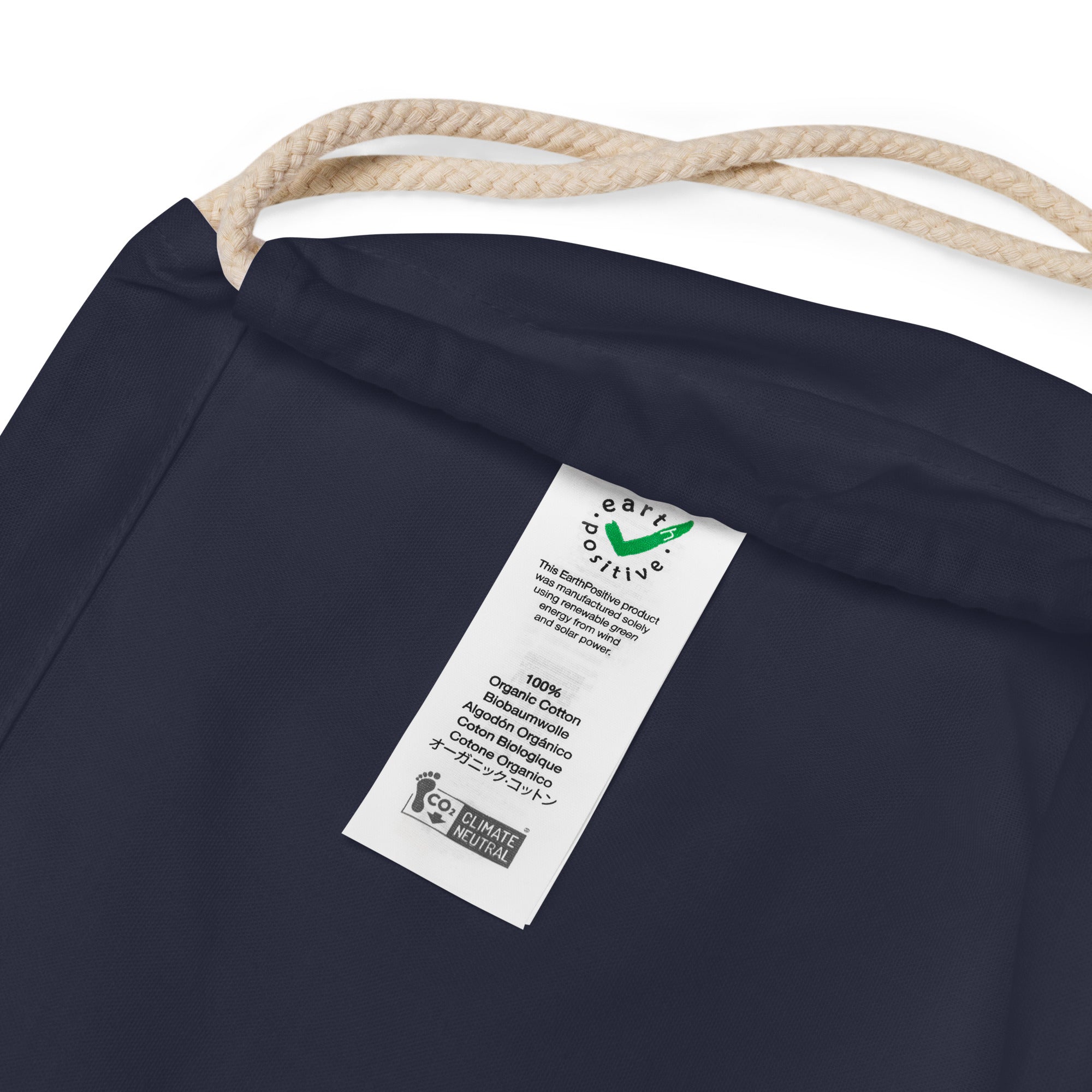 The Traveller Organic cotton drawstring bag